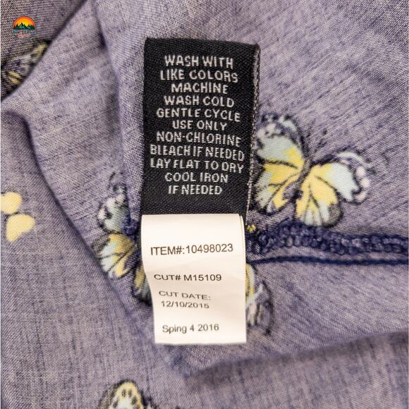 Torrid Fit & Flare Dress Blue Cap Sleeve Butterfly Print Cottage Women's Size 2 - Picture 10 of 11